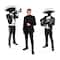 Beistle; Beistle 5.5ft. Black & White Mariachi Silhouette Stand-Ups Set; Category:Party Decorations; Image:6